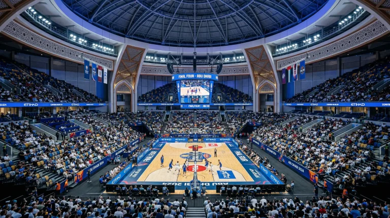 Arena deportiva de Abu Dabi preparada para la Final Four de la Euroliga de baloncesto